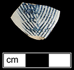 Scratch blue cup, lot 257.